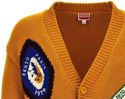 Cárdigan Suéter de Hombro Amarillo con Estampado para Hombre KENZO FW23. FD65CA4083BF-40 Shop Cárdigan Suéter de Hombro Amarillo con Estampado para Hombre KENZO FW23. FD65CA4083BF-40