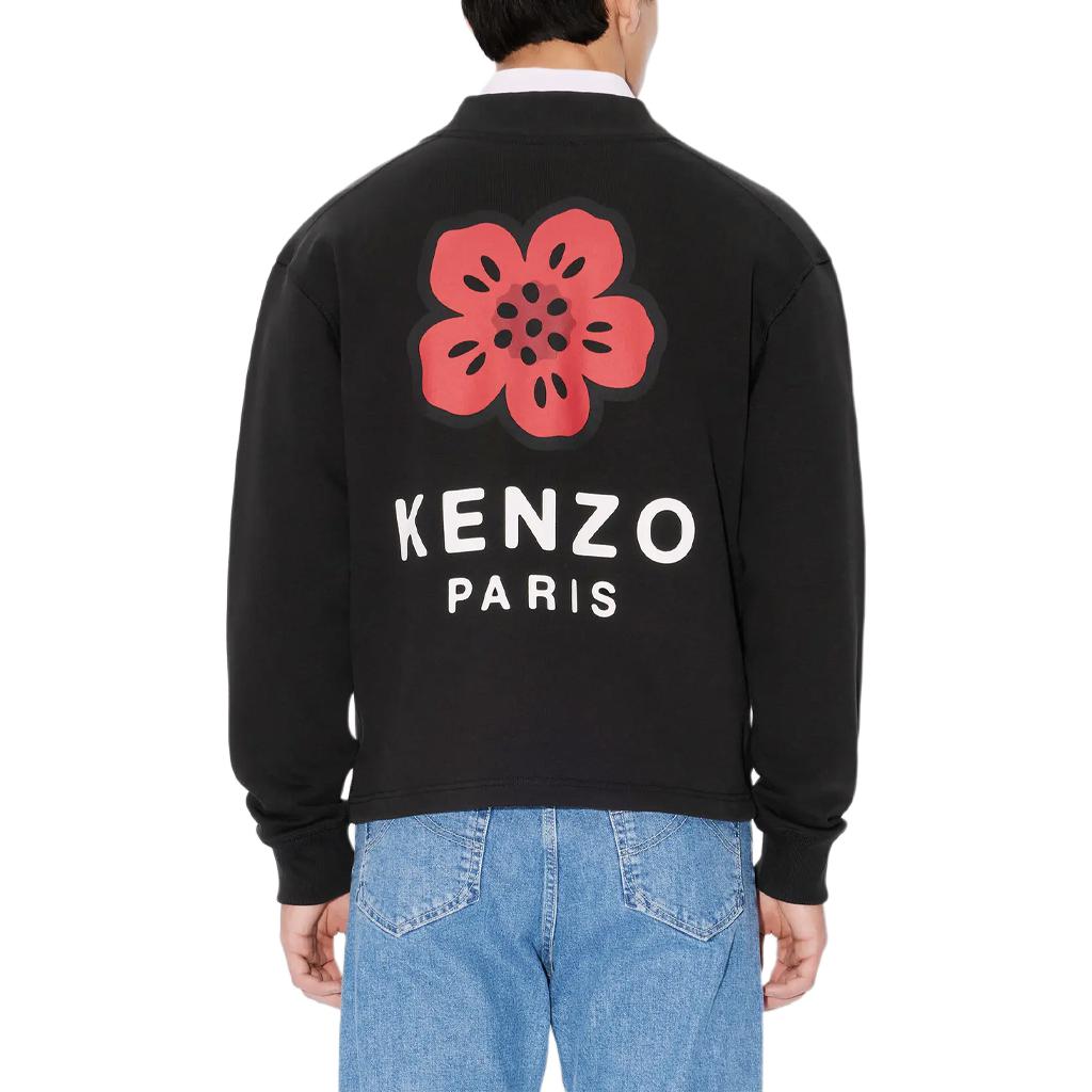 Details for ケンゾー FW24 ブラック Vネック ロゴプリント ボタンアップ ニットカーディガン FE65SW2264MT-99J