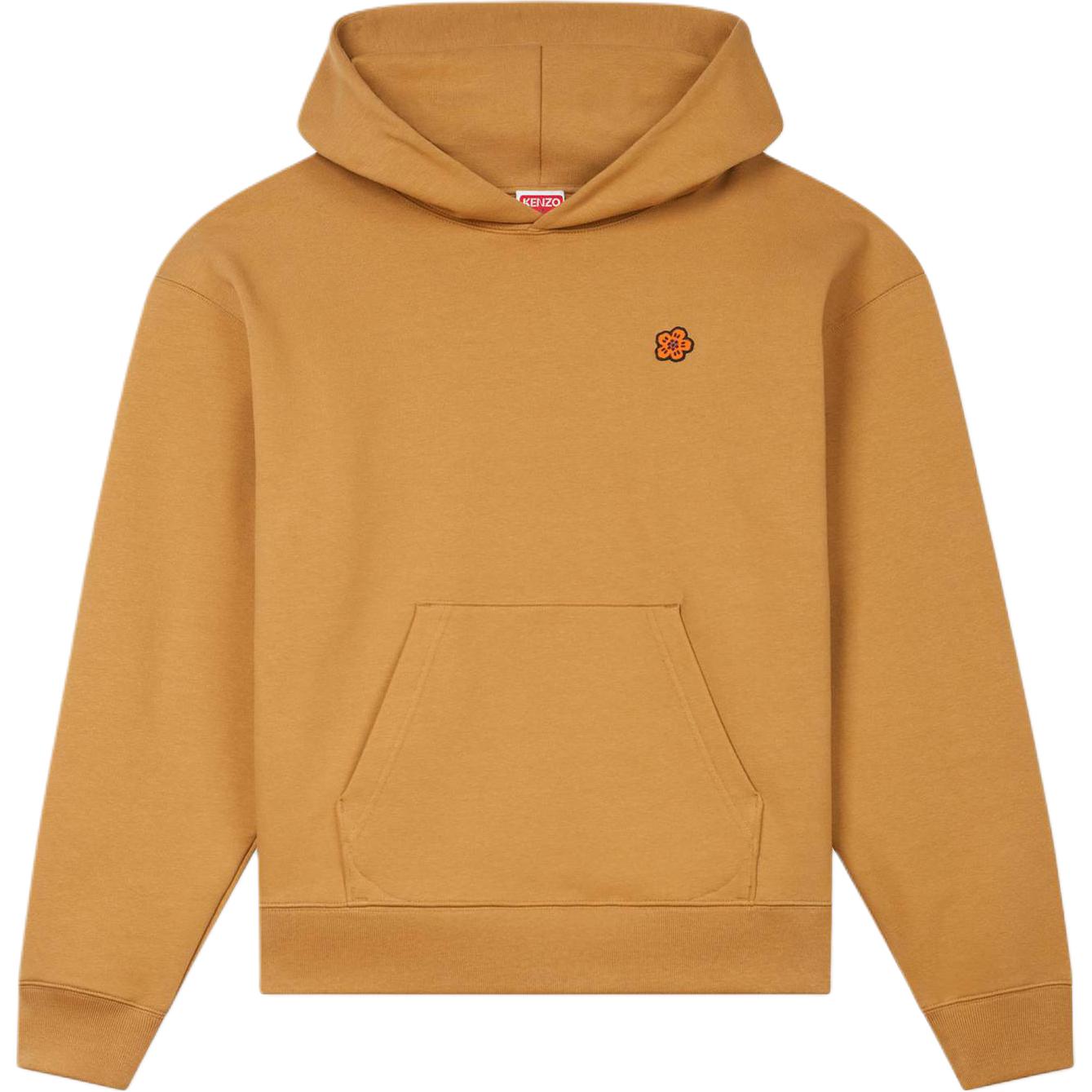 KENZO FW24 Logo Floral Print Hoodie Deep Camel FE65SW2274MT-14