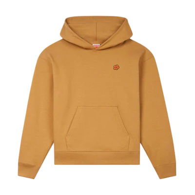 KENZO FW24 Logo Floral Print Hoodie Deep Camel FE65SW2274MT-14