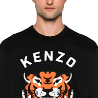 Details for KENZO FW24 老虎標誌刺繡寬鬆版黑色男款衛衣 PFE68SW1064MF-99J