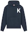 Buy KENZO Genderless Midnight Blue Letter Print Hooded Sweatshirt FE58SW0114MF-77