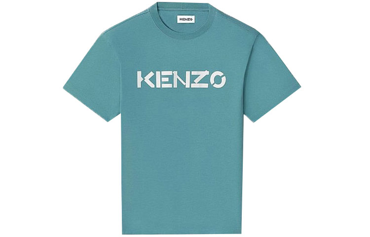 KENZO Glacier White Logo Cotton T-Shirt FA65TS0004SJ-62