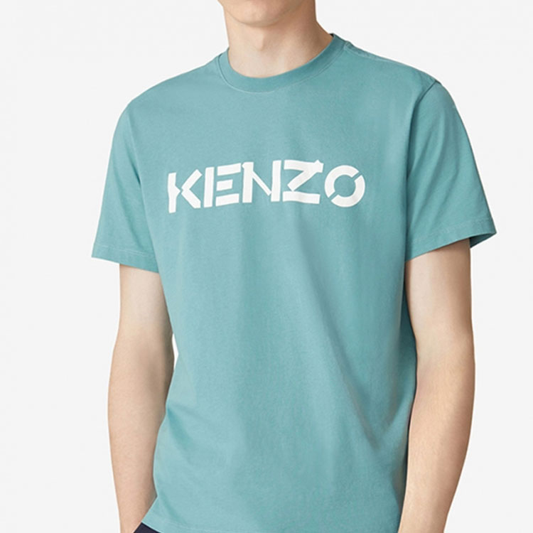KENZO Glacier White Logo Cotton T-Shirt FA65TS0004SJ-62 圖 5