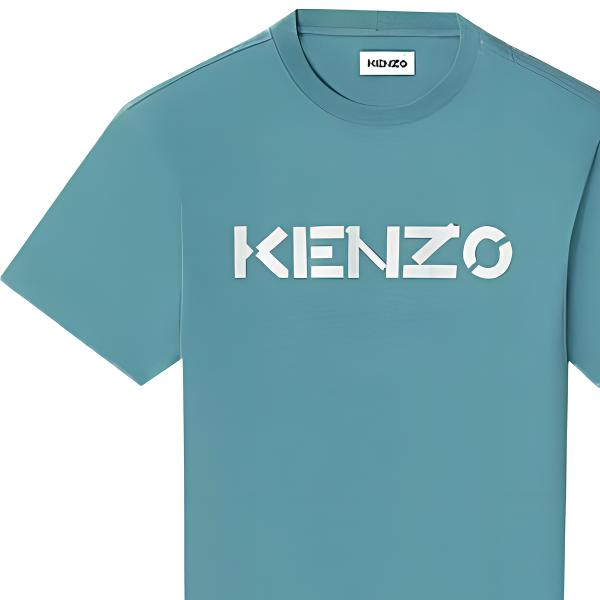 KENZO Glacier White Logo Cotton T-Shirt FA65TS0004SJ-62 圖 7