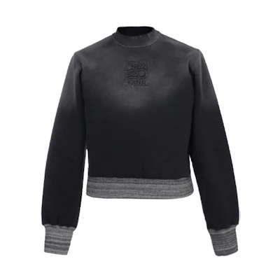 KENZO Gradient Logo Embroidered Crewneck Sweatshirt Black () FA55SW5104MS-99