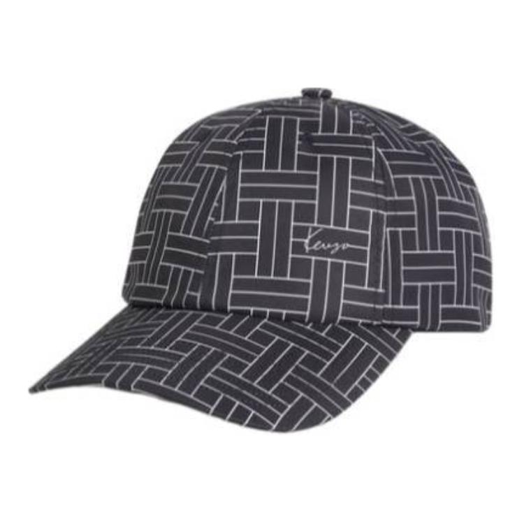 Order KENZO Graphic Design Polyester Black Baseball Cap for Men FE68AC841F42.99.TU
