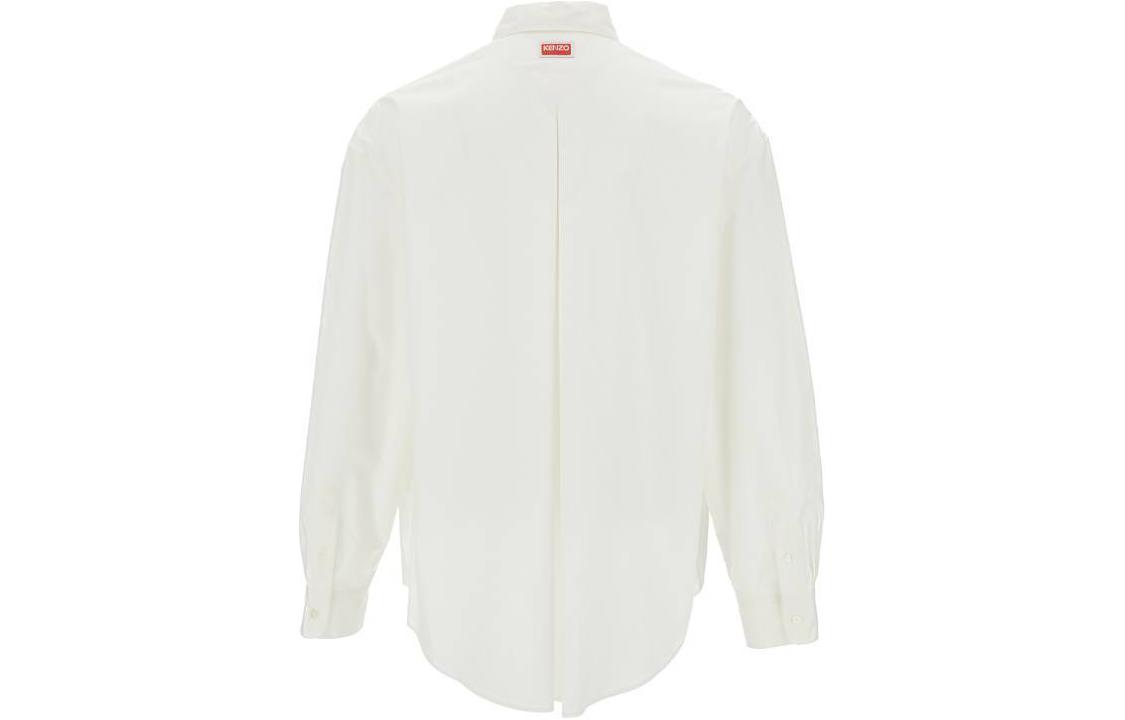 KENZO Graphic Print Button-Up Long Sleeve Shirt Men’s White FE55CH4219P6-01 圖 3