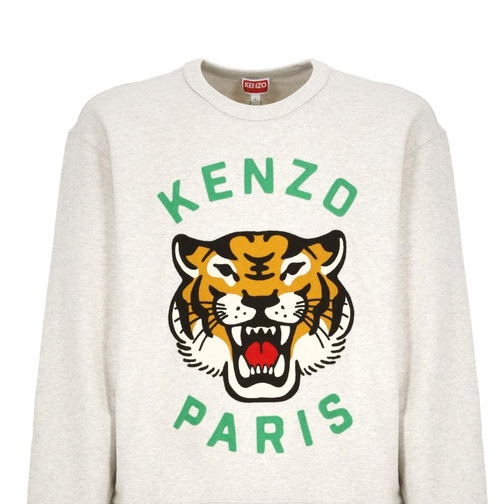 Details for KENZO 圖案印花灰色長袖Crewneck衛衣 FE68SW1064MF-93A