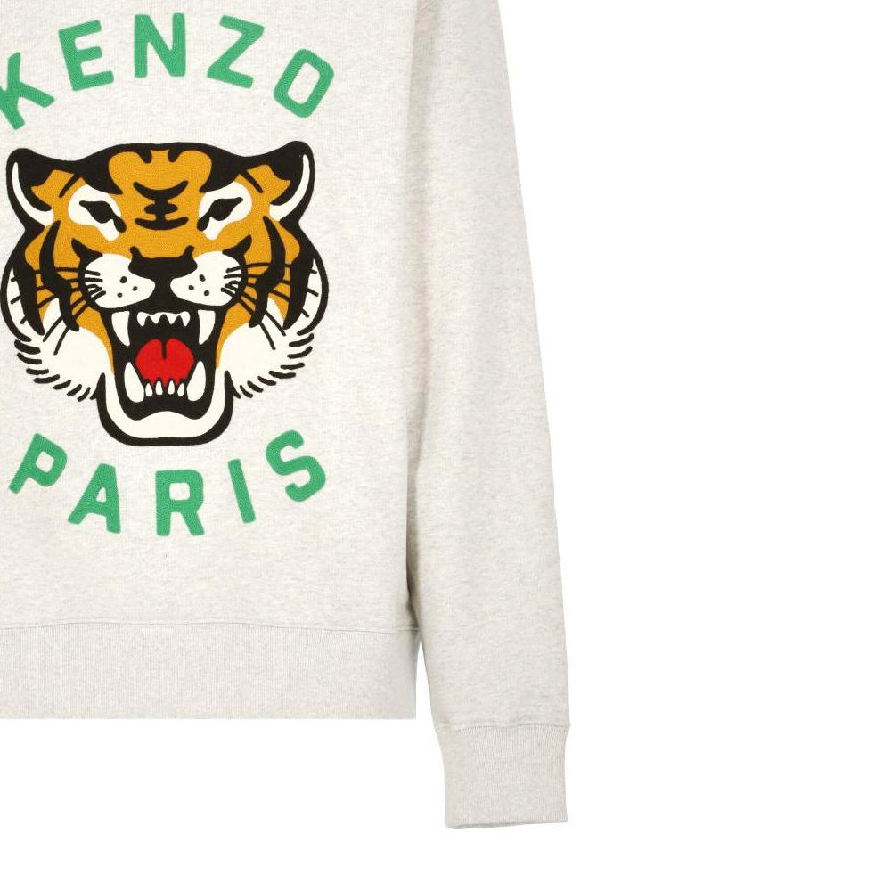 Sizing KENZO 圖案印花灰色長袖Crewneck衛衣 FE68SW1064MF-93A