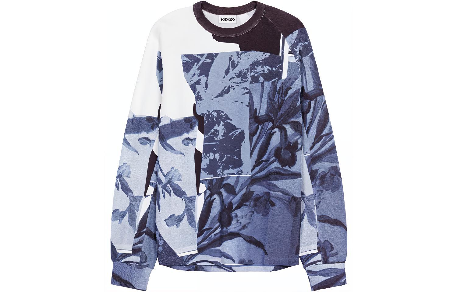 KENZO Graphic Print Crewneck Sweatshirt Men’s Glacier White FB55SW0144ML-62