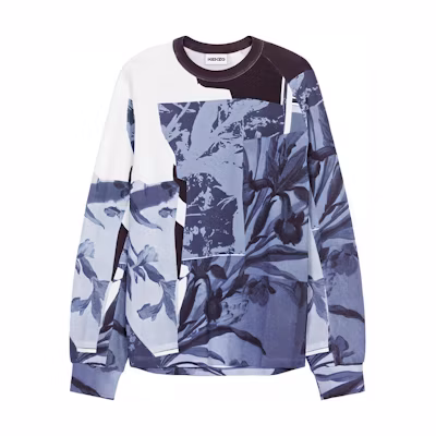 KENZO Graphic Print Crewneck Sweatshirt Men’s Glacier White FB55SW0144ML-62