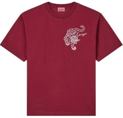 KENZO Graphic Print Loose Fit Crewneck T-Shirt Men Red. FE65TS2964SI-23 Order KENZO Graphic Print Loose Fit Crewneck T-Shirt Men Red. FE65TS2964SI-23