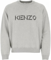 KENZO Gray Wool Knit Sweater with Logo English Print Crewneck. FB65PU6333LB-93 KENZO Gray Wool Knit Sweater with Logo English Print Crewneck. FB65PU6333LB-93