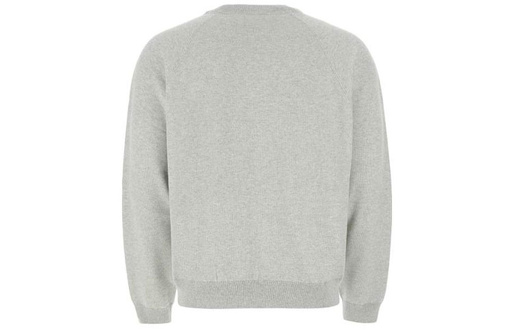 Lookbook KENZO 灰色羊毛針織 Logo 印花圓領毛衣。 FB65PU6333LB-93