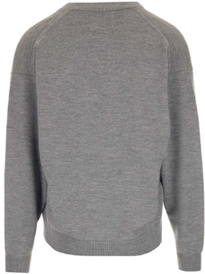 KENZO Gray Wool Sweater with Tiger Patch Design. FB65CA6353TA-95 Lookbook KENZO Gray Wool Sweater with Tiger Patch Design. FB65CA6353TA-95