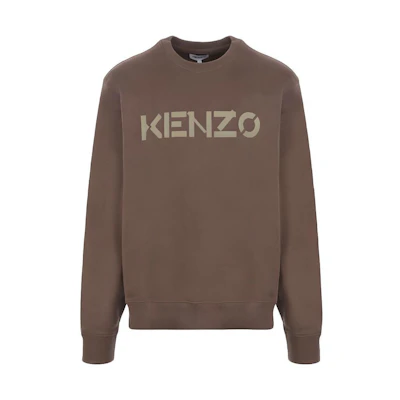 KENZO Green Logo Print Comfort Sweatshirt Casual Wear FB65SW0004ML-52