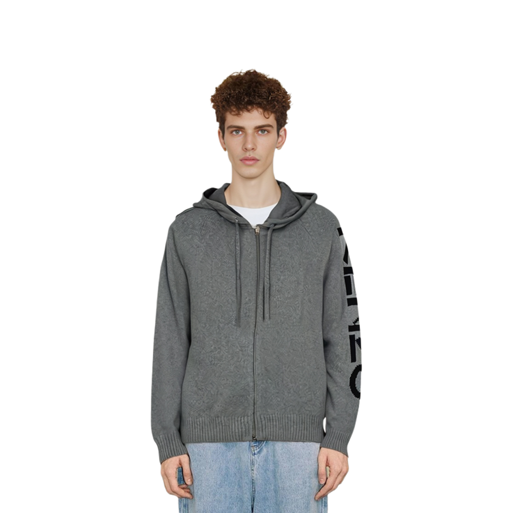 KENZO Grey Cotton Pullover Hoodie Sweater F965CA2003BA-93 圖 4