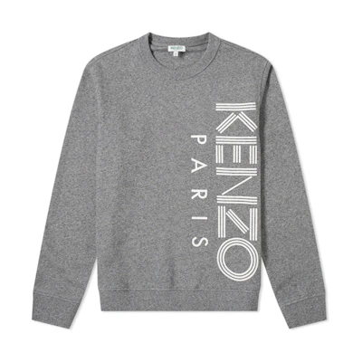 KENZO Grey Crewneck Sweatshirt with Logo Print F965SW1324MD-98