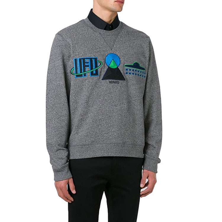 Kenzo Grey Crewneck Sweatshirt with Printed Design Long Sleeve F565SW0934MA-69 圖 4