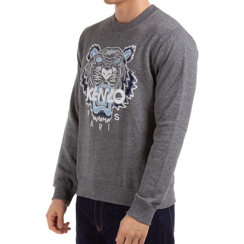 Details for KENZO Abu-abu Sweatshirt Katun Bordir Harimau FA5-5SW001-4XA-98