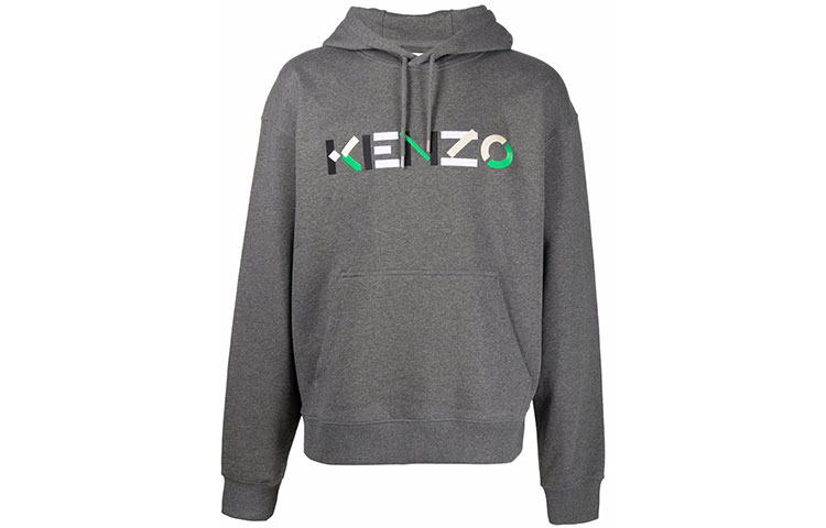 Kenzo Grey Hoodie with Logo Print FB55SW5394MO-96