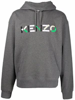Kenzo Grey Hoodie with Logo Print FB55SW5394MO-96 Kenzo Grey Hoodie with Logo Print FB55SW5394MO-96