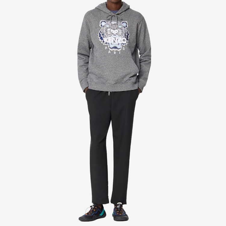 KENZO Grey Hoodie with Tiger Embroidery FA55SW4154XA-98 圖 4
