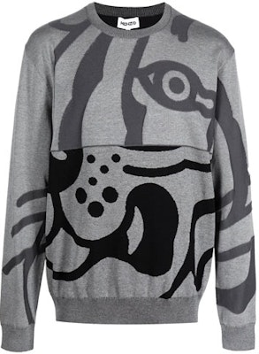 KENZO Grey Printed Crewneck Pullover Sweatshirt Casual Style FB65PU6403TC-93 Buy KENZO Grey Printed Crewneck Pullover Sweatshirt Casual Style FB65PU6403TC-93