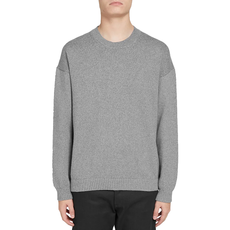 Lookbook KENZO Kelabu Crewneck Lengan Panjang Pullover Sweater Rajutan Lelaki. F965PU2043BA-93