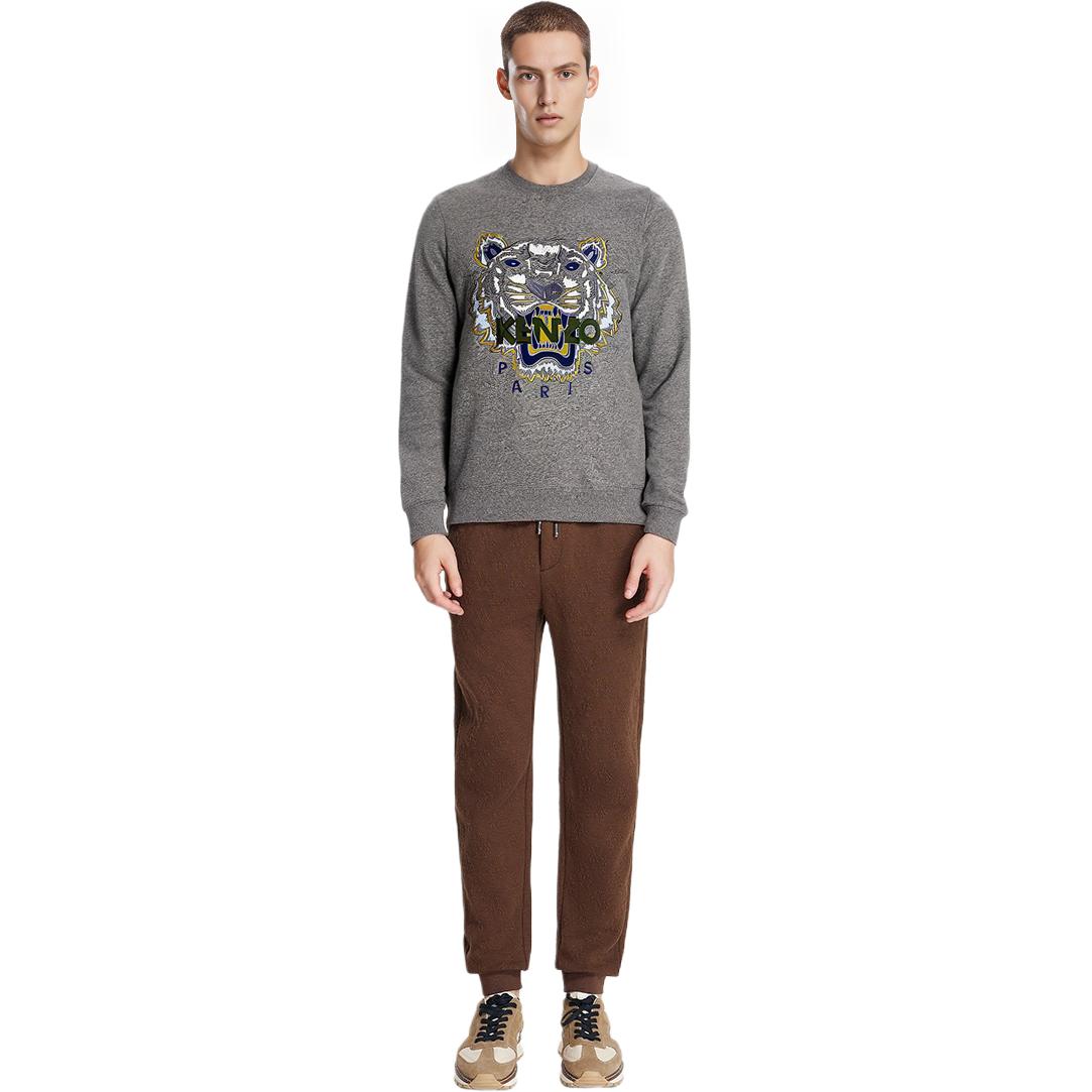 Kenzo Grey Tiger Head Sweatshirt Grey Yellow Accents F765SW0014XC-98 圖 6