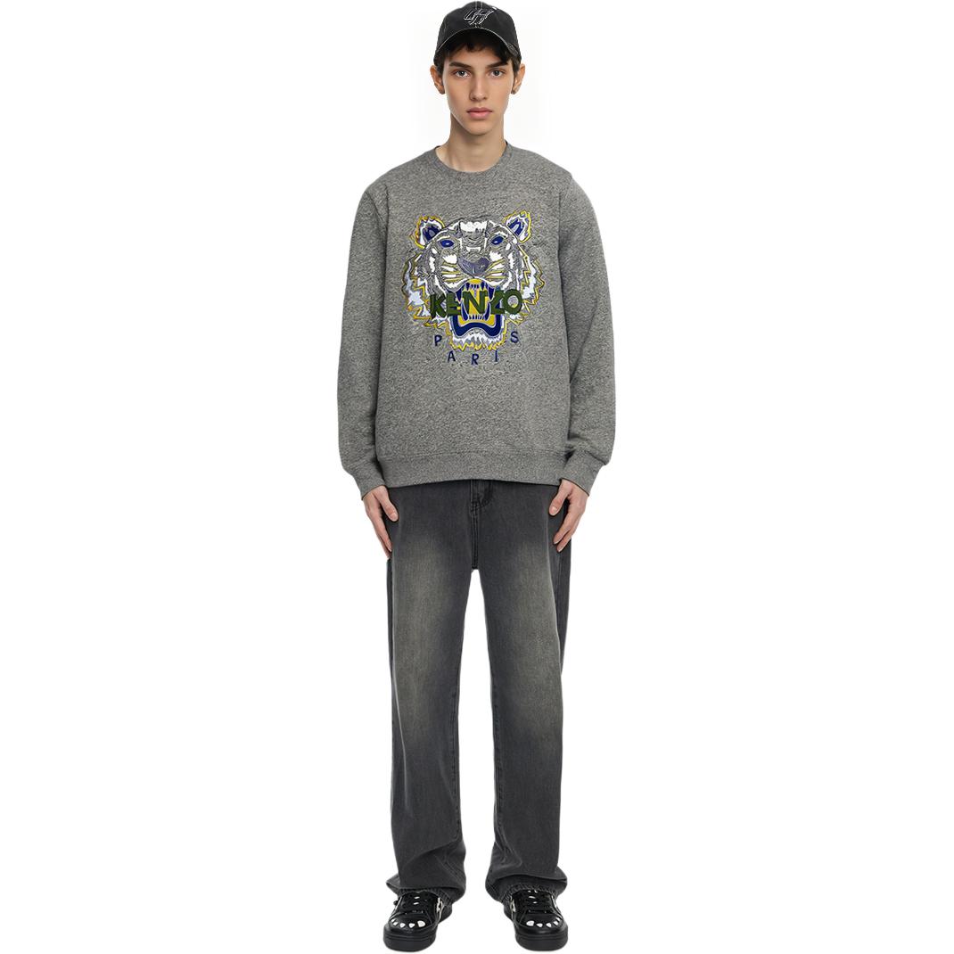 Kenzo Grey Tiger Head Sweatshirt Grey Yellow Accents F765SW0014XC-98 圖 7