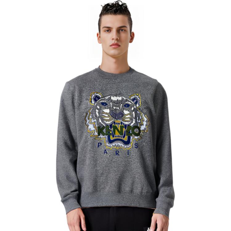 Kenzo Grey Tiger Head Sweatshirt Grey Yellow Accents F765SW0014XC-98 圖 9
