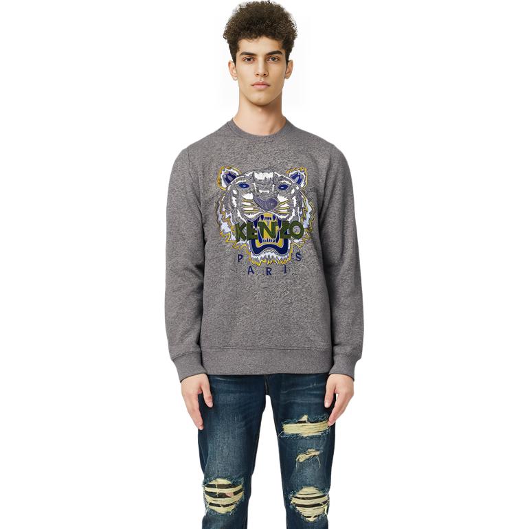 Kenzo Grey Tiger Head Sweatshirt Grey Yellow Accents F765SW0014XC-98 圖 10