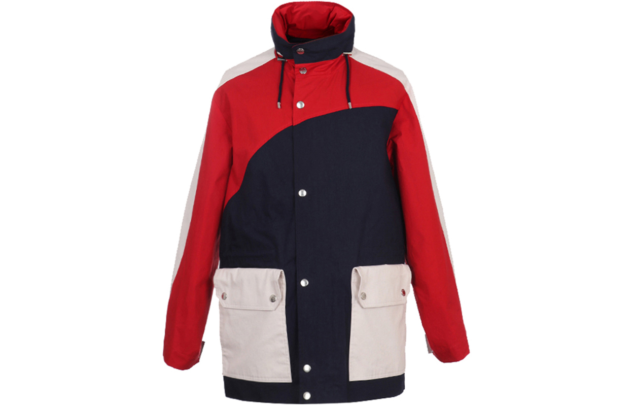 KENZO Hidden Hooded Jacket Red Blue FA55OU6501NA-77