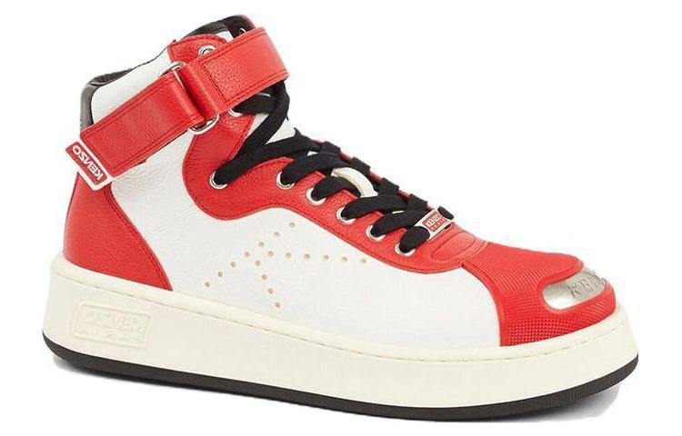 Order Kenzo High-Top Lace-Up ''Shibui Bianco-Rosso'' FD55SN041L53.21