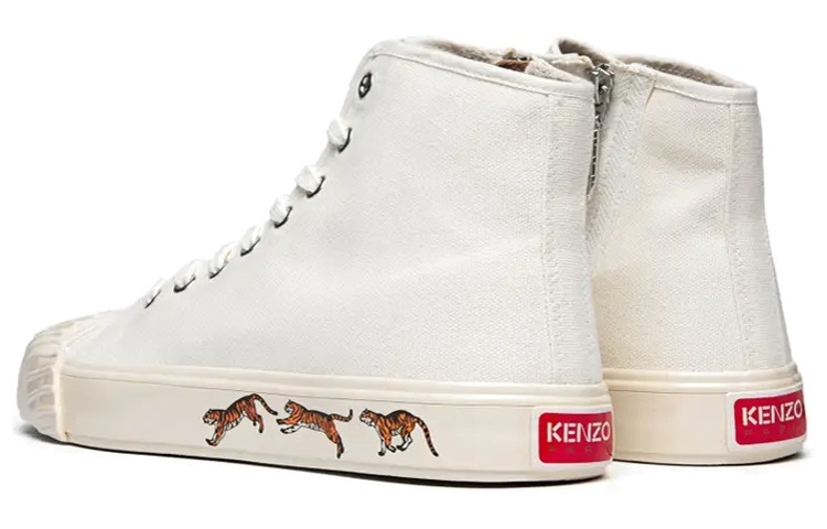 Kenzo High-Top Lace-Up Sneakers 'White' 圖 3
