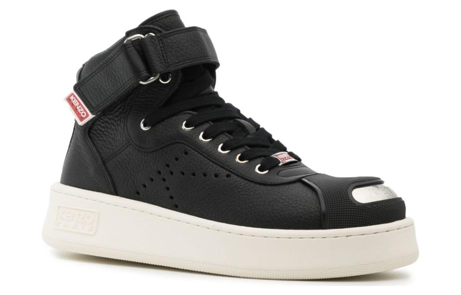 Kenzo High-Top Sneaker 'Black Leather' 圖 2