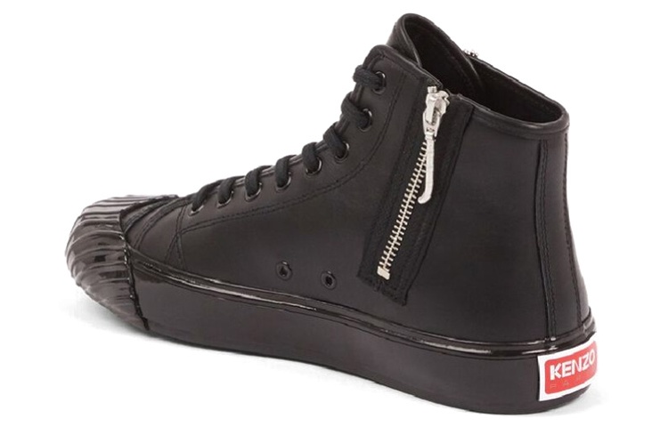 Kenzo High-Top Leather Sneakers 'Black Fashion' 圖 3