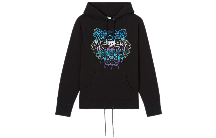 KENZO Holiday Series Tiger Head Cotton Hoodie Black F965SW4444X7-99