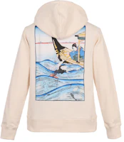 KENZO Japanese Graphic Hoodie Beige Menswear FA55SW1644ME-03 KENZO Japanese Graphic Hoodie Beige Menswear FA55SW1644ME-03