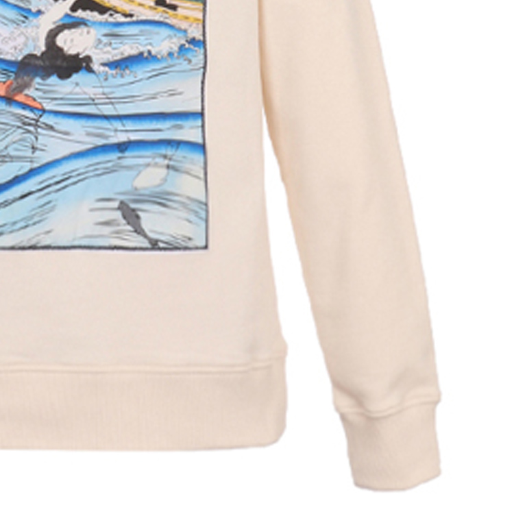 Cheap ケンゾー ジャパニーズ グラフィック フーディー ベージュ メンズウェア FA55SW1644ME-03