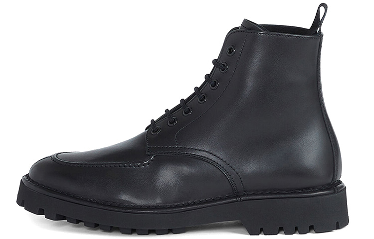 Kenzo K-Mount 'Black Shearling-Lined Leather Boots'
