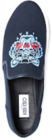 Shop Kenzo K滑板鞋 '海军蓝虎刺绣' F865SN100F7076-39