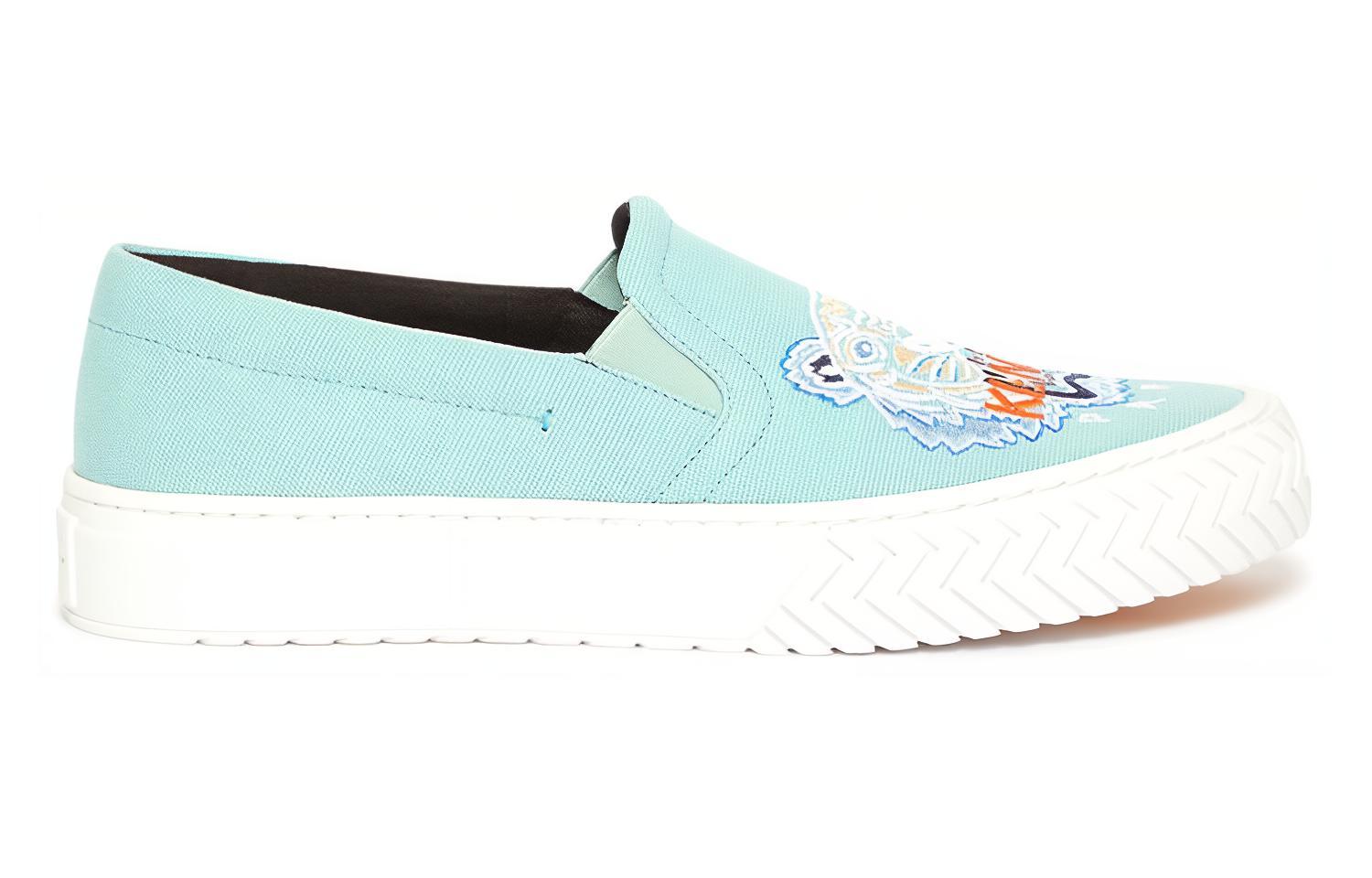 Order Kenzo K-Skate ''Tiger Stickerei Slip-On Seegrün'' F965SN200F7060-40