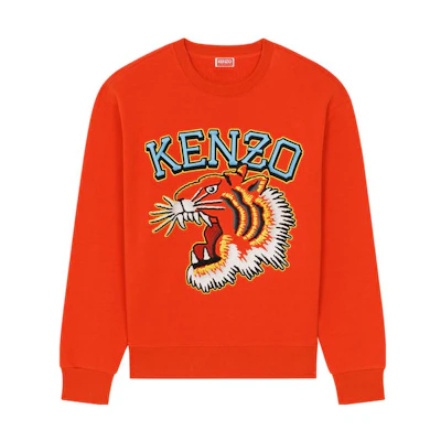 KENZO Kids Embroidered Animal Crewneck Sweatshirt Orange Red - Boys FD65SW0494MF-21