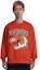 Sizing KENZO Kids Embroidered Animal Crewneck Sweatshirt Orange Red - Boys FD65SW0494MF-21