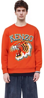 KENZO Kids Embroidered Animal Crewneck Sweatshirt Orange Red - Boys FD65SW0494MF-21 Cheap KENZO Kids Embroidered Animal Crewneck Sweatshirt Orange Red - Boys FD65SW0494MF-21