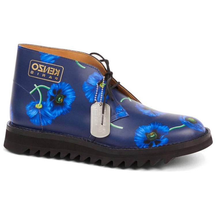 Kenzo Leather Lace-Up 'Fashion Ankle Boot Blue' 圖 2