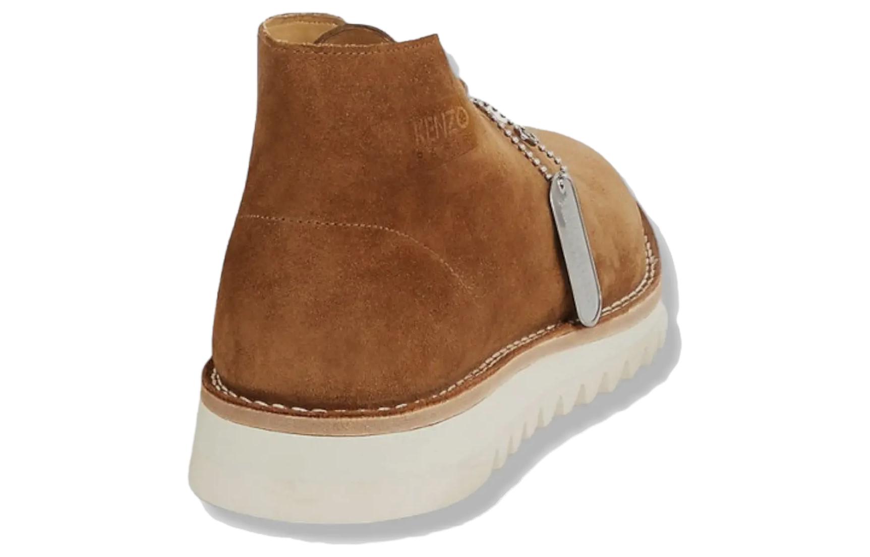 Lookbook Kenzo Stivaletti in Pelle Marrone con Lacci ''Fashion Ankle Boot'' FC65BT702L56.14